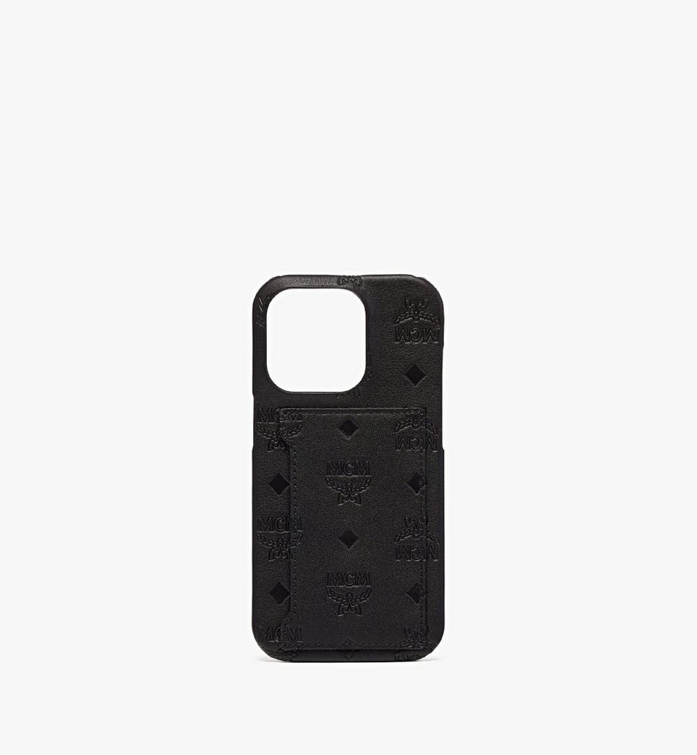 iPhone 14 Pro Case in Embossed Monogram Leather 1